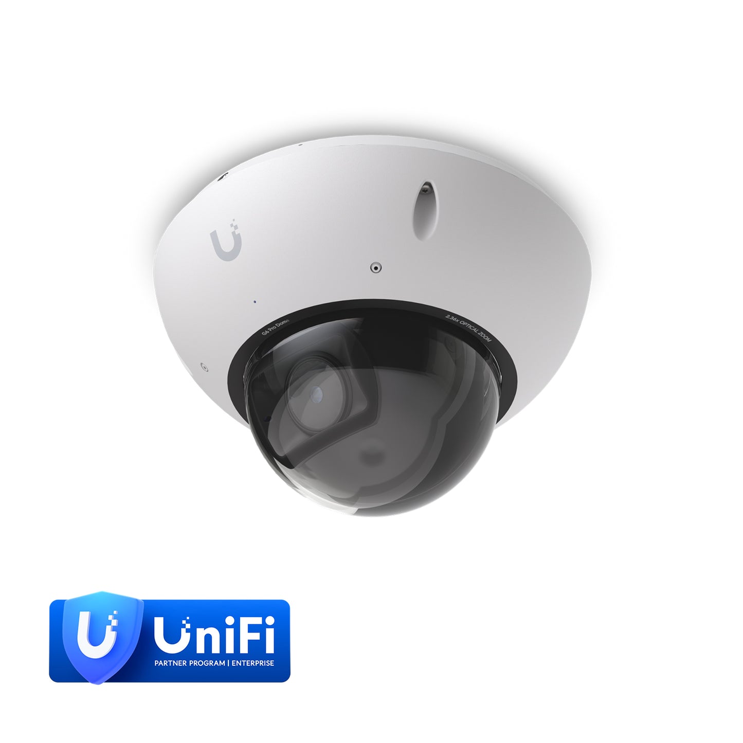 Ubiquiti G6 Pro Dome, White,All-Weather Vandal-Proof 4K PoE+, Multi-TOPS AI,2.36x Optic Zoom, 1/1.2' CMOS Sensor, IR Night VIsion,*Avail for Deal Reg*, UVC-G6-Pro-Dome-W
