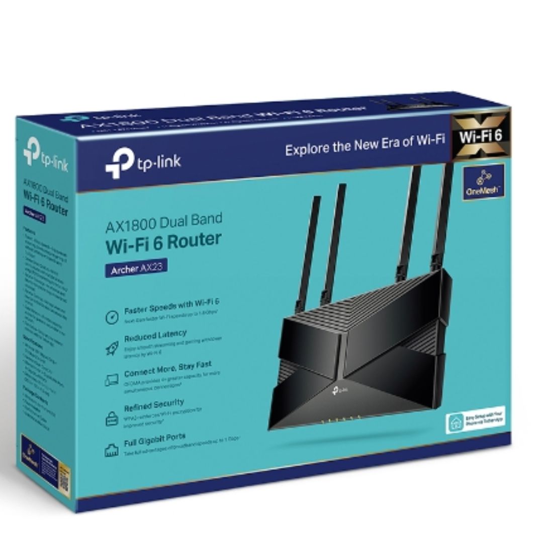 TP-Link Archer AX1800 AX1800 Dual-Band Wi-Fi 6 Router, 574 Mbps at 2.4 GHz + 1201 Mbps at 5 GHz, Dual-Core CPU, 1x Gigabit WAN Port + 4x Gigabit LAN P