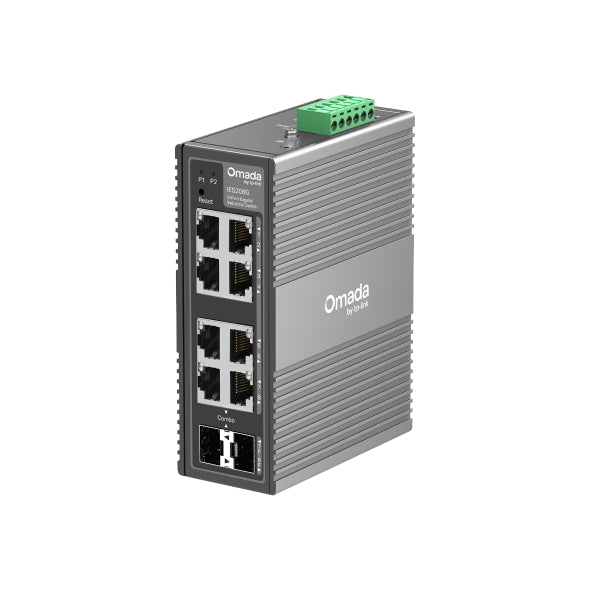 TP-Link IES208G Omada 8-Port Gigabit Industrial Easy Managed Switch , 2× GE SFP/RJ45, 6× GE RJ45