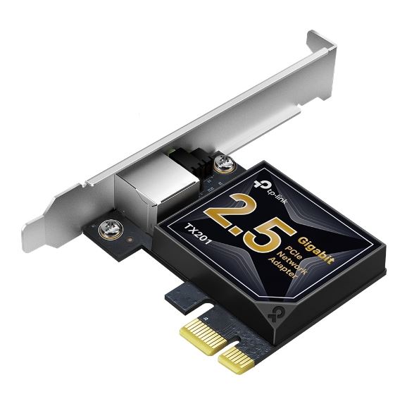 TP-Link TX201 2.5G 2.5 Gigabit PCI Express Network Adapter Low-Profile & Full-Height Brackets 1x PCI Express 2.1 x 1, 1x RJ45 Gigabit/Megabit Port (NI