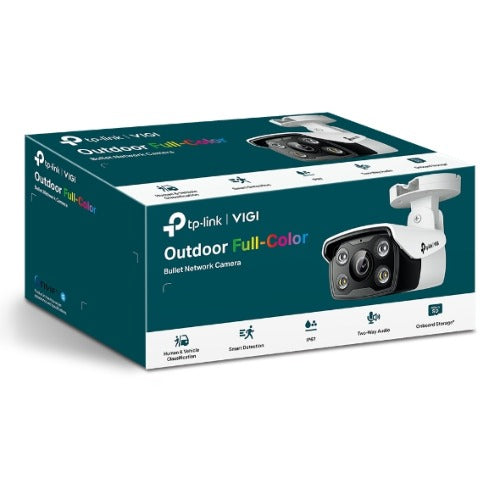 TP-Link VIGI 4MP C340(2.8mm) Outdoor Full-Colour Bullet Network Camera, 2.8mm Lens, Smart Detection, 3YW, VIGI C340(2.8mm)