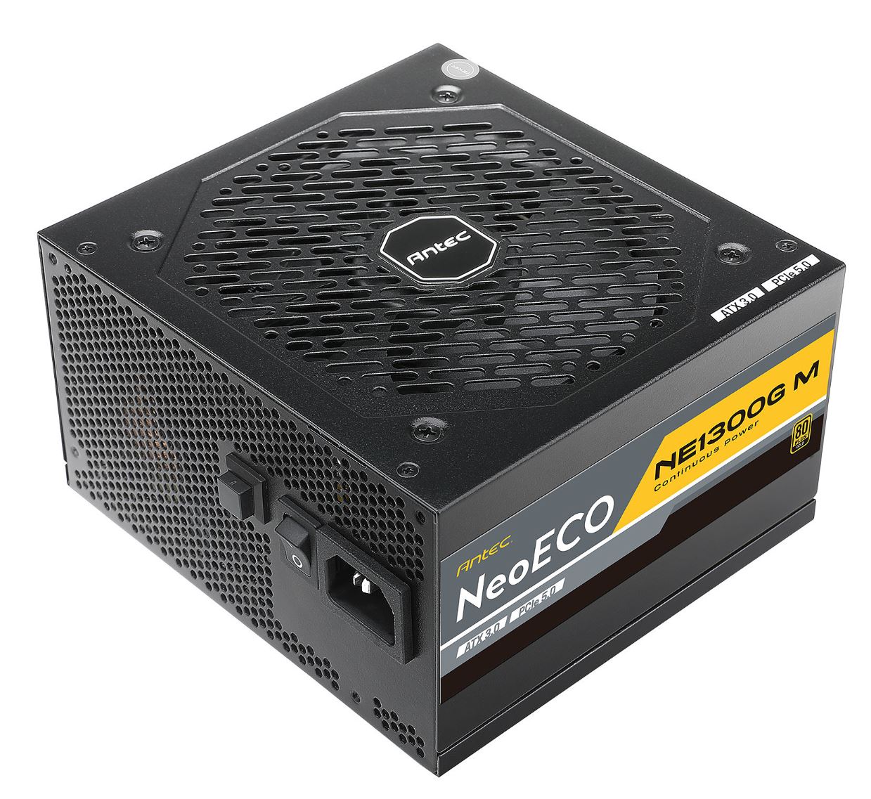 Antec NE 1300w 80+ Gold, Fully-Modular, ATX 3.0, PCI-E 5.0, 12CM FDB Fan, Japanese Caps, Compact ATX Silent Server Grade Power Supply, PSU, 10 wty, NE1300G M ATX3.0 AU