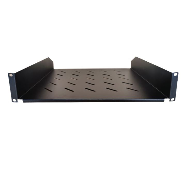LDR Cantilever 2U 300mm Deep Shelf Recommended for 19' 600mm Deep Cabinet - Black Metal Contruction, WB-CA-17-60