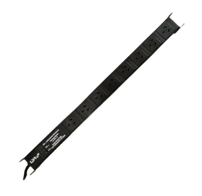 LDR 8-Port 10A Power Distribution Unit AU Approved - 8x 3-Pin AU/NZ Outlets/Slots - 1U Vertical Mount, WB-PDU-0308