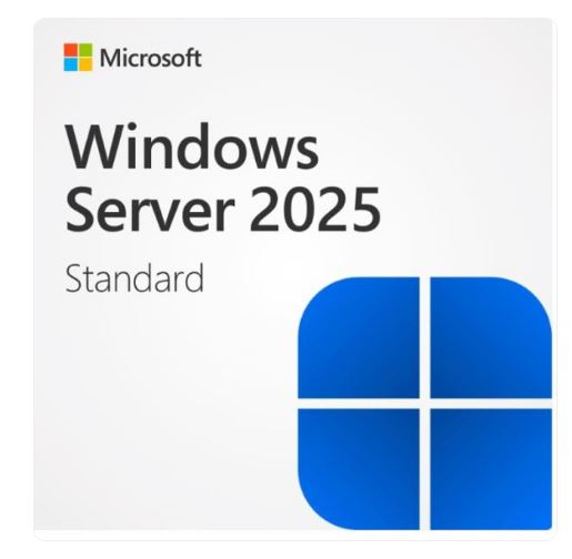 Microsoft Windows Server 2025 Standard English 1pk DSP OEI 16 Core No Media No Key Tracking ID in pack to activate, Add On Lic no Refund Downgrade, EP2-25444
