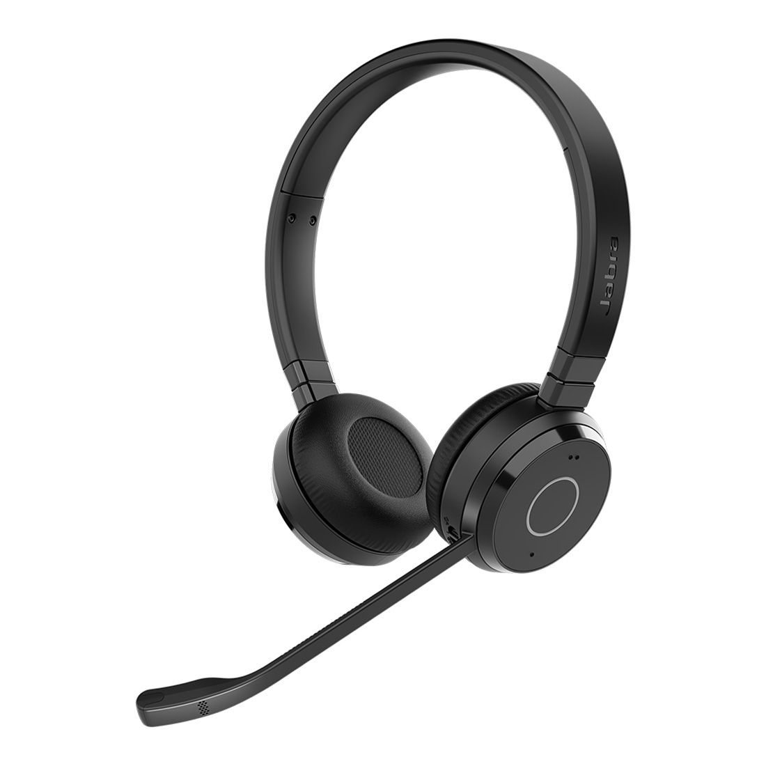 Jabra Evolve 65 TE Link390a Teams Stereo Bluetooth Headset, 16-hour battery life, 30-metre wireless range, Passive Noise Cancellation, Busy Light, 6699-833-309
