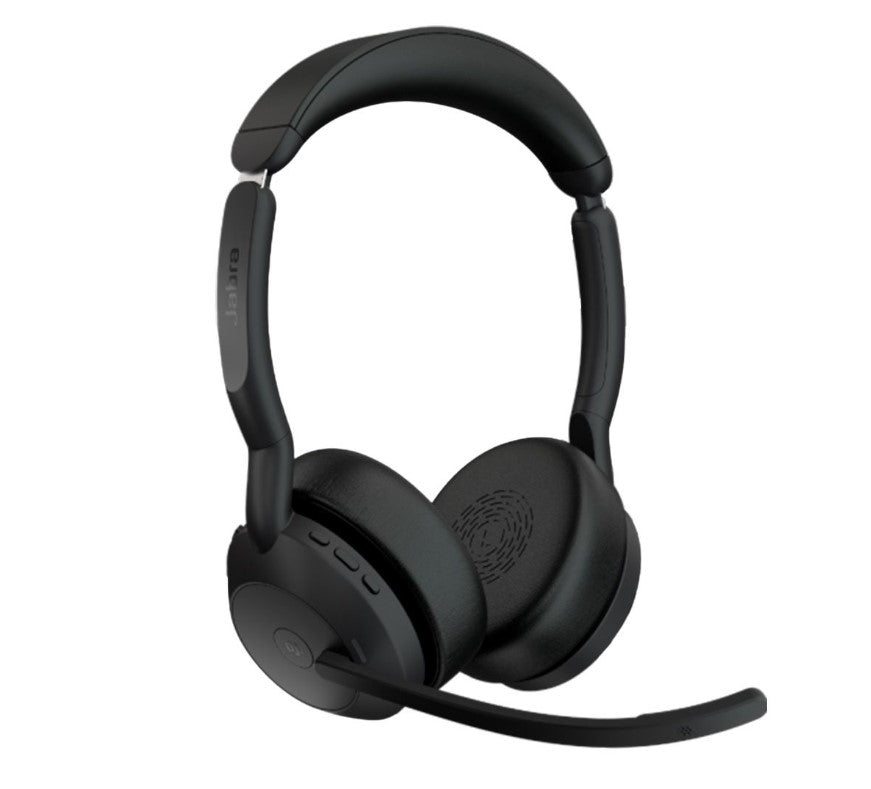 Jabra Evolve2 55 USB A Stereo Teams Active Noise Cancellation, Link 380 Bluetooth Adapter ,30m Wireless Range, 18 Hours Battery Life, 25599-999-999