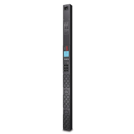 APC Netshelter Metered Rack PDU, 0U, 230V/16A Input, 2x IEC C19 & 18x IEC C13 Outlets, AP8858