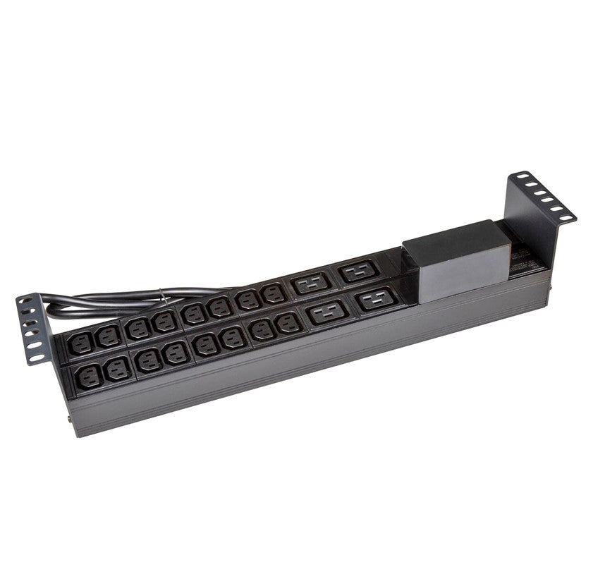 PowerShield Horizontal PDU with IEC C20 Input, 16 x C13, 4 x C19 outlets, provides reliable power distribution for horizontal installations, RPR-IEC-16A20H