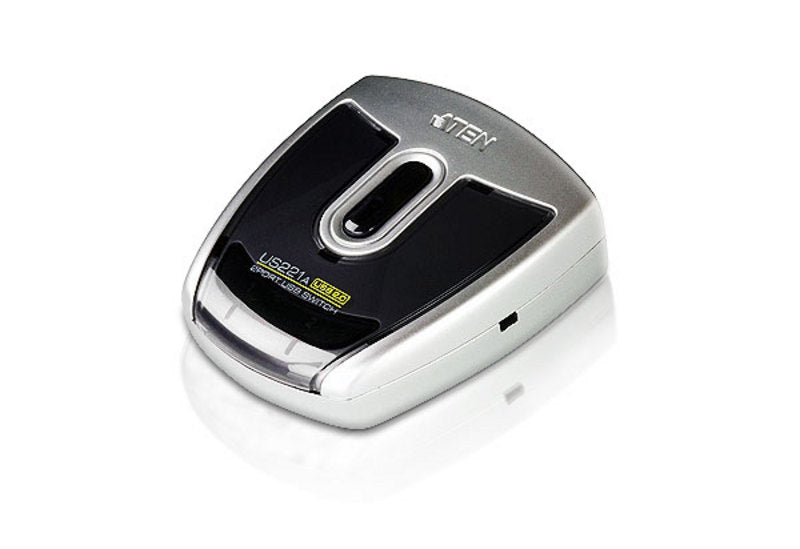 Aten Auto Peripheral Switch 2x1 USB 2.0, 2x PC, 1x USB 2.0 Ports, Auto Port Selector, Configurable Via Software, Hot Pluggable, US221A-AT