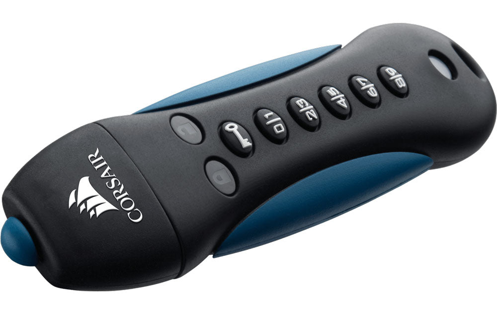 Corsair Padlock 3 64GB Secure USB 3.0 Flash Drive with Keypad - Secure 256-bit Hardware AES Encryption, CMFPLA3B-64GB