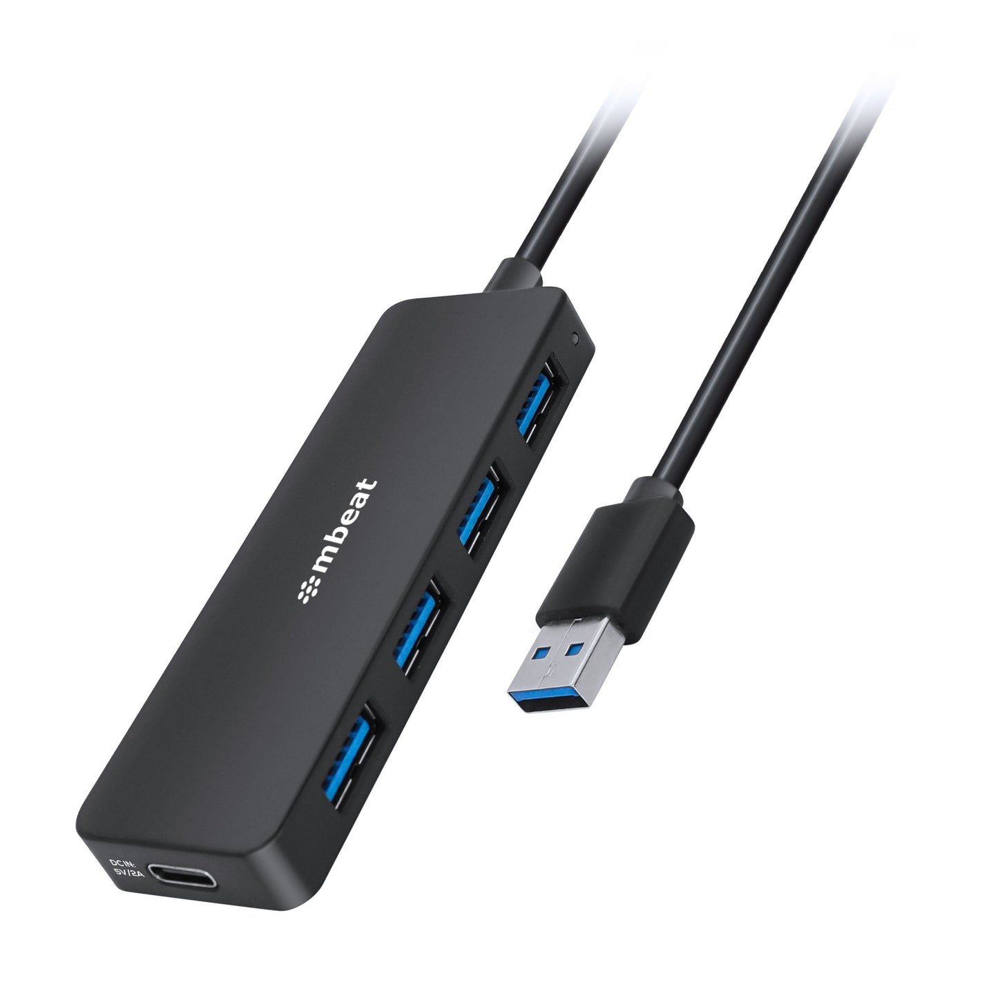 mbeat 4-Port USB 3.0 Hub with USB-C DC Port Compact and Portable Design Expandable Connectivity Data Transfer Speed: 5Gbps Weight: 32g, MB-U3H-5K