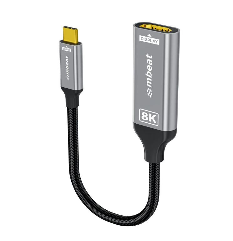 mbeat Tough Link 8K USB-C to HDMI Adapter - Space Grey Up to 48Gbps (HDMI 2.1) Up to 8K (7680 x 4320) @60Hz, MB-XAD-8KCHD
