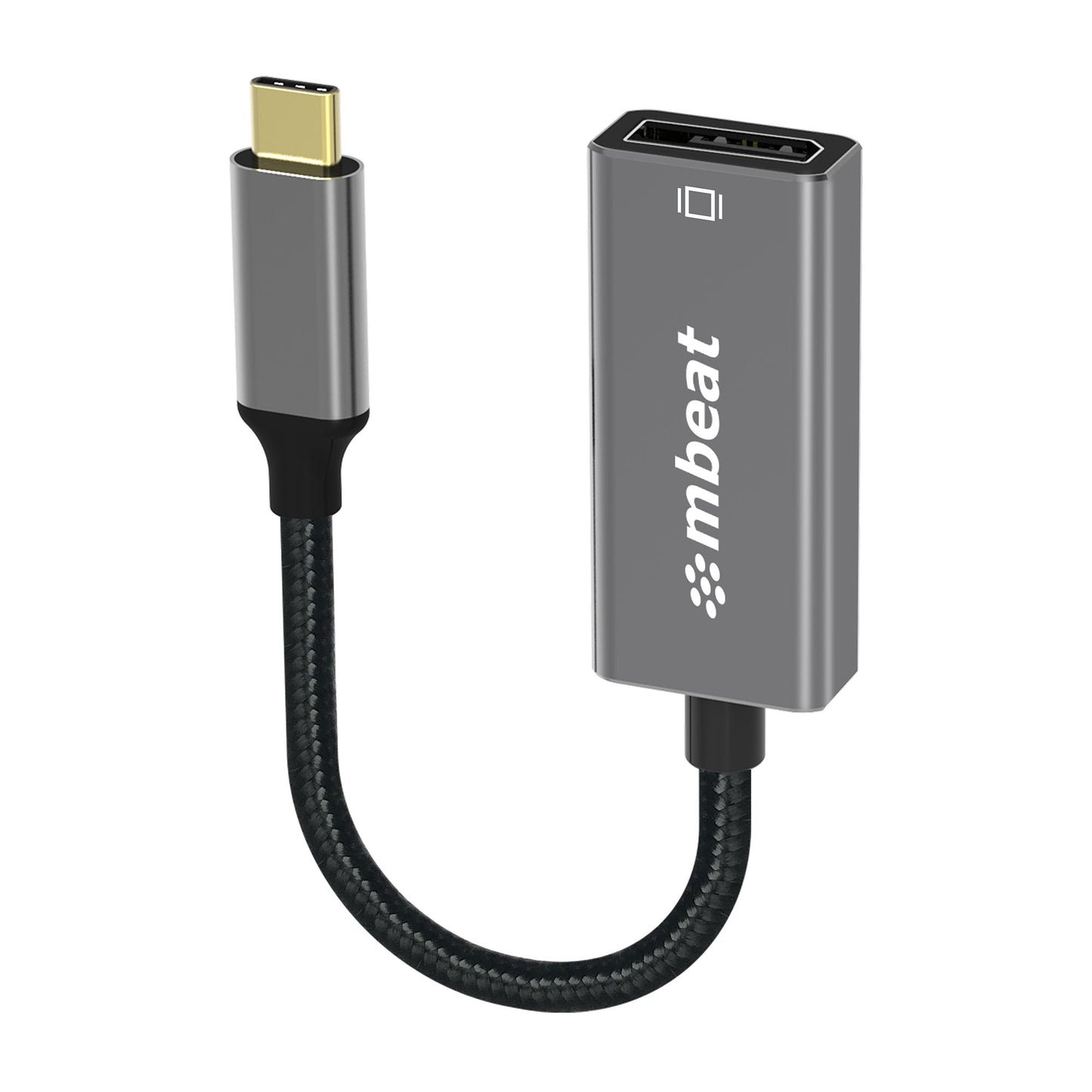 (LS) mbeat® Elite USB-C to Display Port Adapter -Converts USB-C to DisplayPort female port, 4K@60Hz (3840×2160), 15cm - Space Grey Weight: 30g