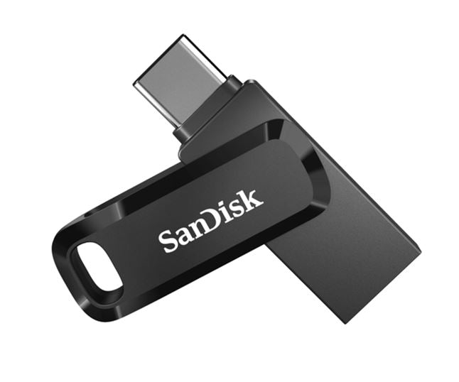 SanDisk 512GB Ultra Dual Drive Go 2-in-1 USB-C & USB-A Flash Drive Memory Stick 150MB/s USB3.1 Type-C Swivel for Android Smartphones Tablets Macs PCs, SDDDC3-512G-G46