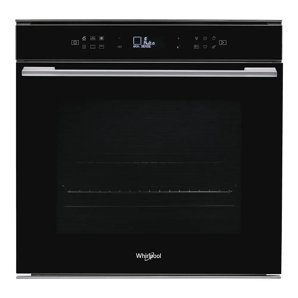 Whirlpool 60cm 73L 6th Sense 13-Function Pyrolytic Built-In Oven Black - W7OM44S1PBLAUS