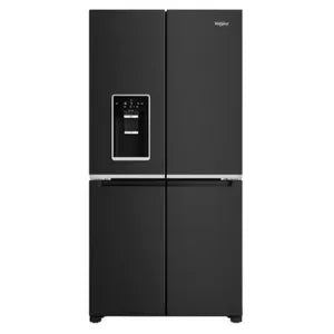 Whirlpool 592L French Door Fridge with Ice and Water Black Stainless Steel - WQ70902TBX