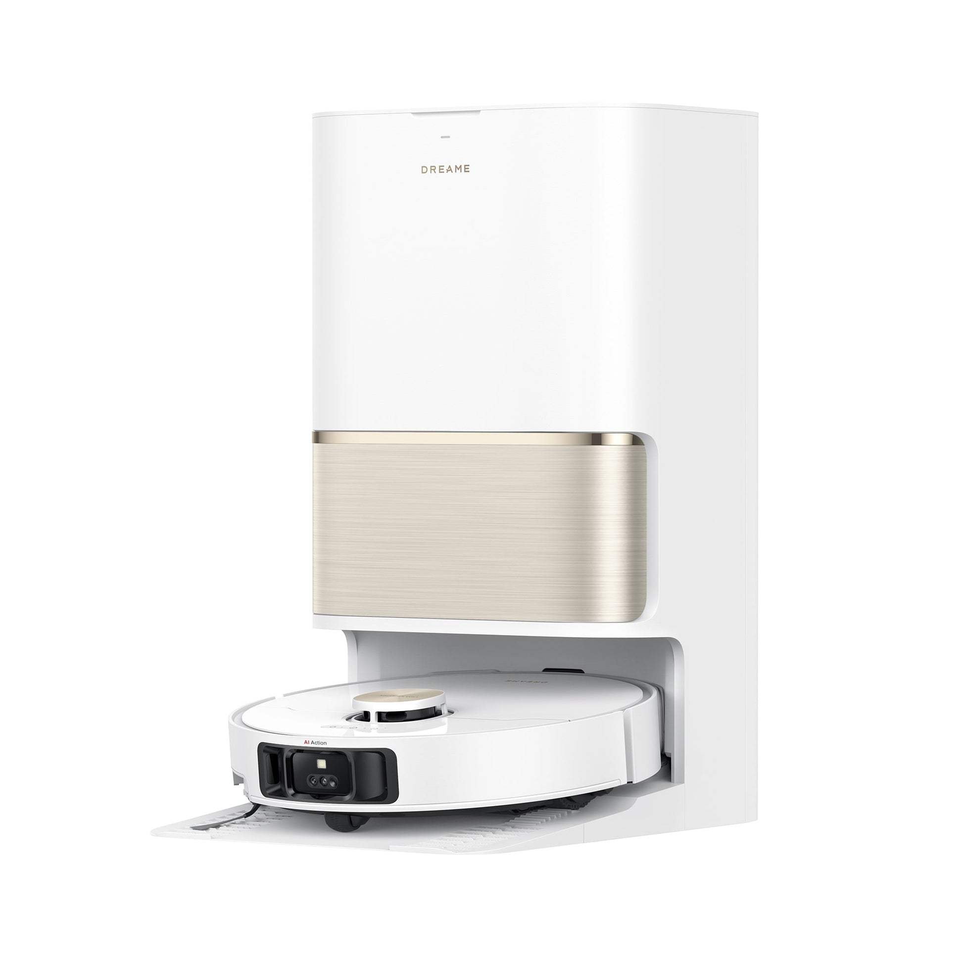 Dreame L50 Ultra DRE-L50U — robot vacuum and PowerDock base station front view