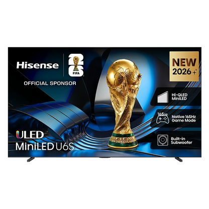 Hisense 100-inch ULED MiniLED U6S Hi-QLED 165Hz 4K Smart AI TV 100U6SAU