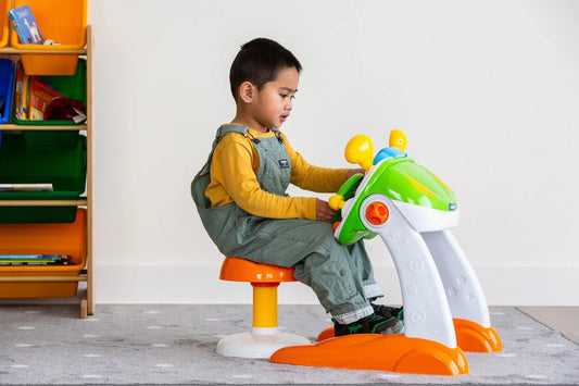 Gem Toys Large Baby Sensory Driving Toy with Steering Wheel Lights and Music 33.5 x 13.5 x 27.8cm 1712