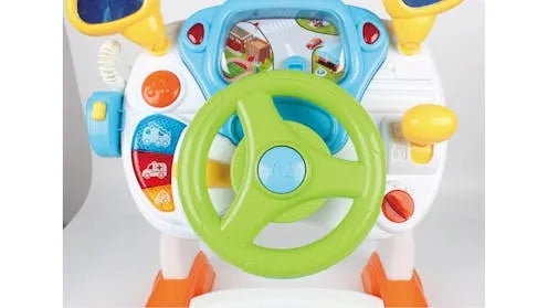 Gem Toys Large Baby Sensory Driving Toy with Steering Wheel Lights and Music 33.5 x 13.5 x 27.8cm 1712