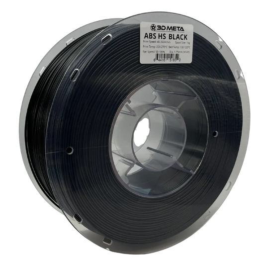 3D Meta ABS HS Black 1KG Spool ABS-HS-BLACK