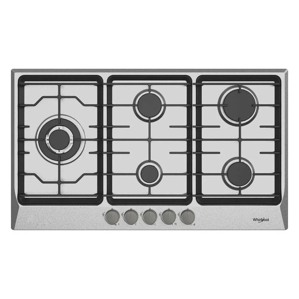 Whirlpool 90cm 5-Burner Gas Cooktop Stainless Steel - AKC950CIXOC