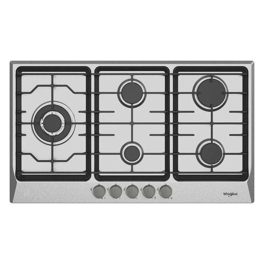 Whirlpool 90cm 5-Burner Gas Cooktop Stainless Steel - AKC950CIXOC