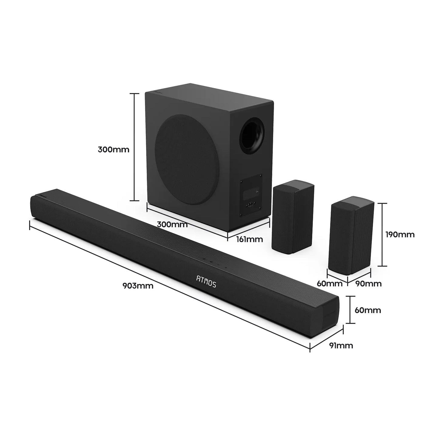 Hisense 5.1ch 580W Dolby Atmos Soundbar - AX5100Q