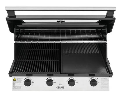 BeefEater 1200 Series 4-Burner Built-In BBQ Black Enamel - BBG1240BB