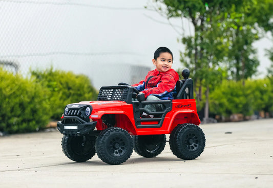 Lenoxx Jeep Inspired Remote Controlled Ride-on Children's Electric Car Red BHM6588R