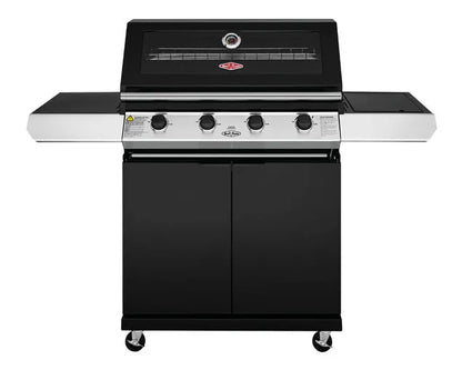 BeefEater 1200 Series 4-Burner BBQ with Side Burner and Trolley Black Enamel - BMG1241BB