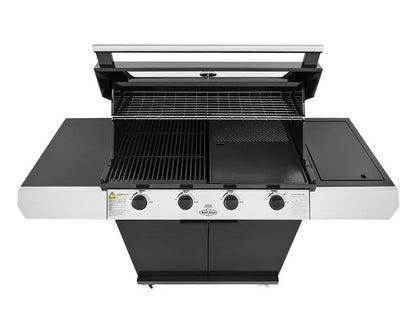 BeefEater 1200 Series 4-Burner BBQ with Side Burner and Trolley Black Enamel - BMG1241BB