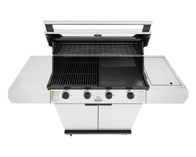 BeefEater 1200 Series 4-Burner BBQ with Side Burner and Trolley Stainless Steel - BMG1241SB