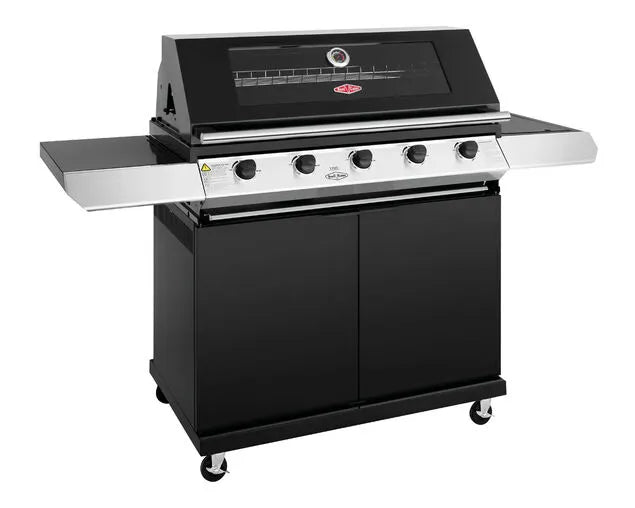 BeefEater 1200 Series 5-Burner BBQ with Side Burner and Trolley Black Enamel - BMG1251BB