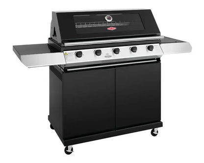 BeefEater 1200 Series 5-Burner BBQ with Side Burner and Trolley Black Enamel - BMG1251BB