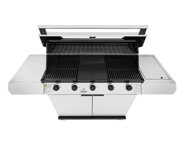 BeefEater 1200 Series 5-Burner BBQ with Side Burner and Trolley Stainless Steel - BMG1251SB