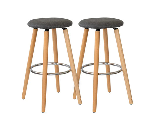 Hacienda Set of 2 Bar Stools with Padded Seats 53 x 53 x 71cm BS1246G