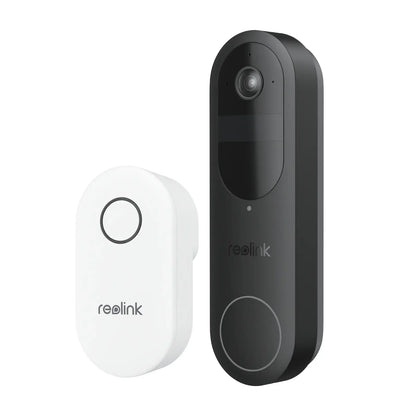 Reolink Video Doorbell Battery 2K Dual-Band WiFi Black with Chime & 64GB microSD Card BWS2KDB