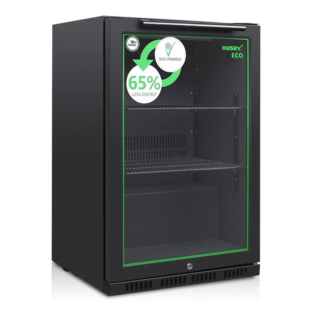 Husky 90L Single Door Homebar Drinks Chiller - Black C1HECO840BKAU