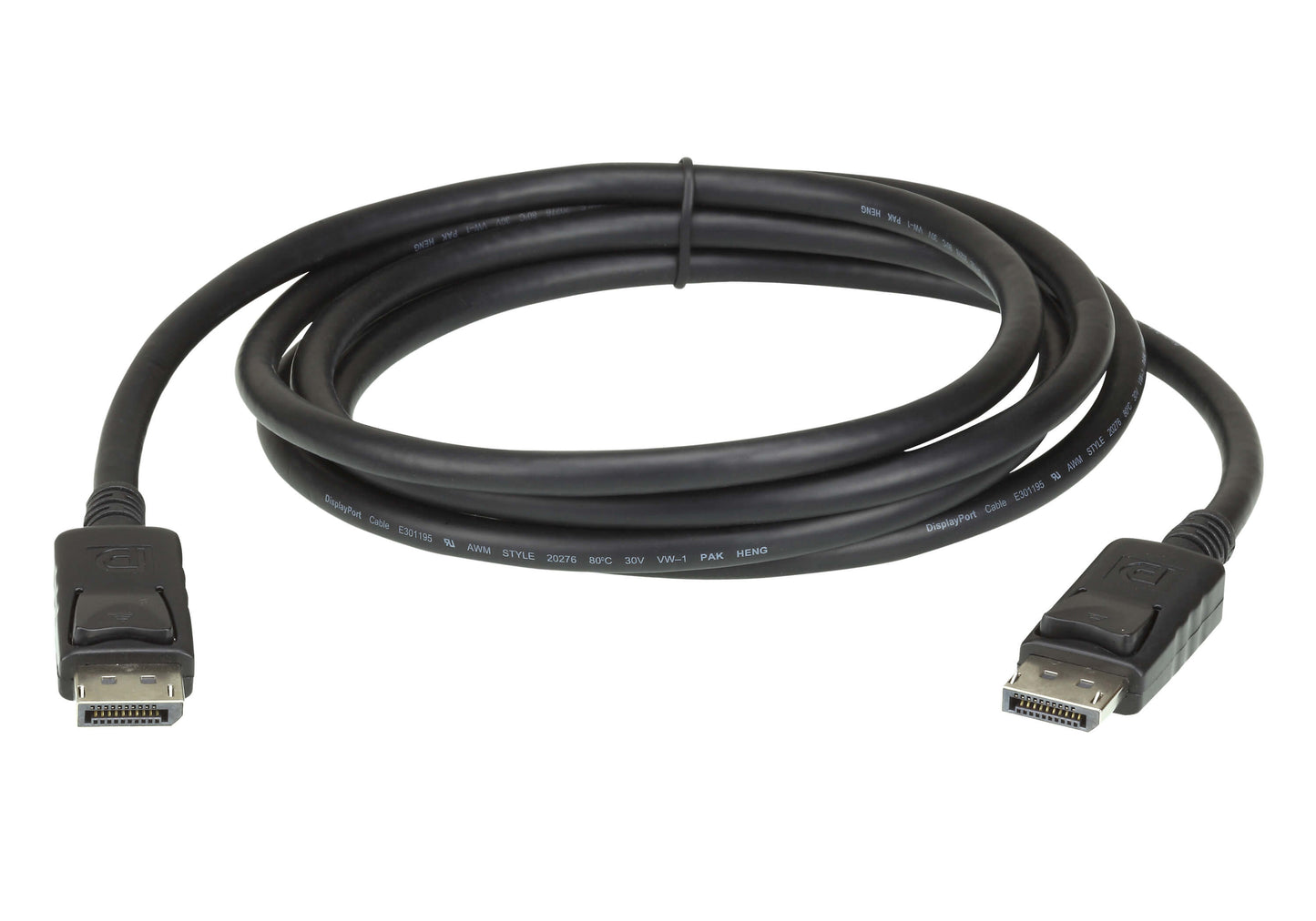 Aten 2m DisplayPort Cable, supports up to 3840 x 2160 @ 60Hz, 28 AWG copper wire construction for high-definition media connections, 2L-7D02DP