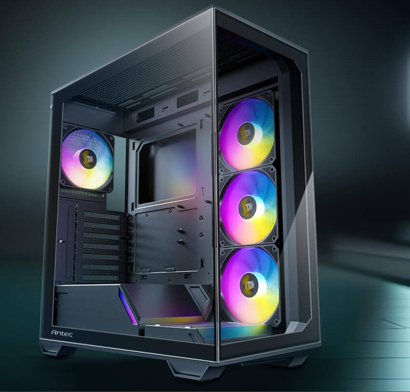 Antec C3 ARGB Black ATX, 270 Degrees View, 4x ARGB PWM Fans control, USB-C, 36CM top, 24cm Front. Cable Management, GPU 41.5 CM. Ultra Gaming Case, C3-ARGB