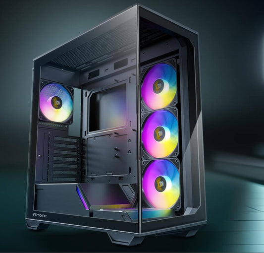 Antec C3 ARGB Black ATX, 270 Degrees View, 4x ARGB PWM Fans control, USB-C, 36CM top, 24cm Front. Cable Management, GPU 41.5 CM. Ultra Gaming Case, C3-ARGB