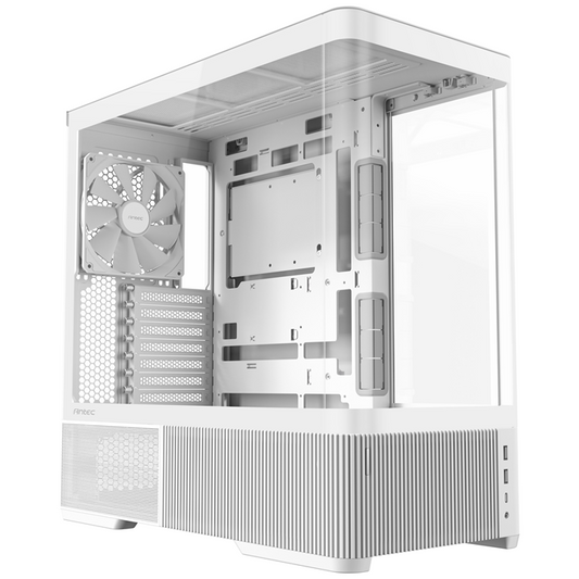 Antec C6 Curve AIR - White, ATX/mATX/ITX, steel/glass, 7 slots, 450mm GPU, 180mm CPU, 3 PWM fans, USB-C 10Gbps, C6 Curve AIR White