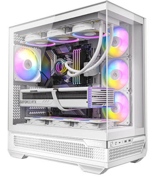 Antec C7-ARGB ATX,E-ATX Panoramic 270 View, USB-C, 4x ARGB PWM Fans. Side Radiator. RTX 5090, 9700x Back Connect MBs, Flip Door, White Case, C7-ARGB-W