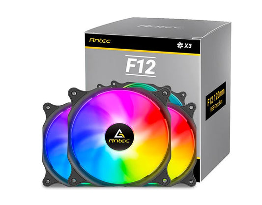 Antec F12 Racing ARGB 3 Pack w/ ARGB and PWM Controller. Full Spectrum ARGB lighting and efficient cooling. Visual appealing 120mm x 3 Case Fan.(LS), F12 Racing ARGB 3PK