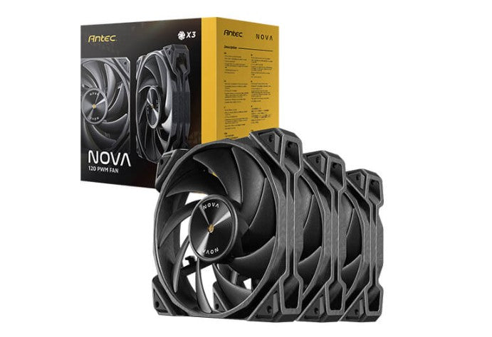 Antec Nova 120 PWM 3-Phase Speed Controller. Low Power, High Heat Dissipation, Low Noise Ultimate Fan - 3 Packs with controller, NOVA120-3PK