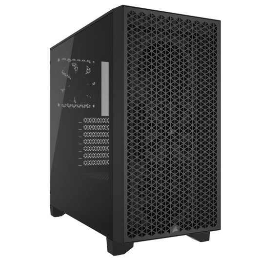 Corsair 3000D AIRFLOW Mid-Tower PC Case - Black, Steel, Tempered Glass, ATX, 7 Slots, 360mm GPU, 170mm CPU, 2yr wty, CC-9011251-WW