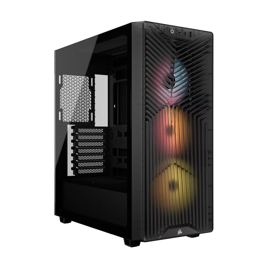 Corsair 3200D RS ARGB Mid-Tower PC Case -Smoke, ATX mATX ITX, TG panel, ARGB fans, 400mm GPU, 165mm CPU, 360mm rad, USB-C, 7 slots, 2x2.5 1x3.5, 2yr w, CC-9011346-WW