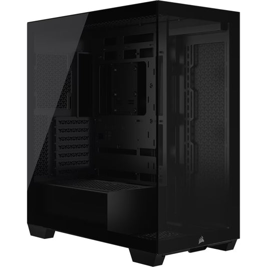 Corsair 3500X Mid-Tower PC Case - Black, Steel, Tempered Glass, ATX/E-ATX, 7 Slots, 425mm GPU, 170mm CPU, 2yr wty, CC-9011276-WW